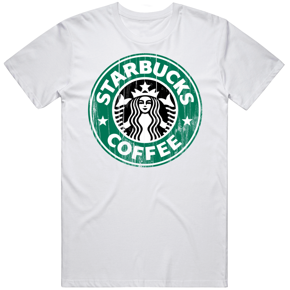 Starbucks Logo Popular Coffee Shop Java Joe Drink Food Gift Retro Graphic Unisex Cotton White Classic T Shirt