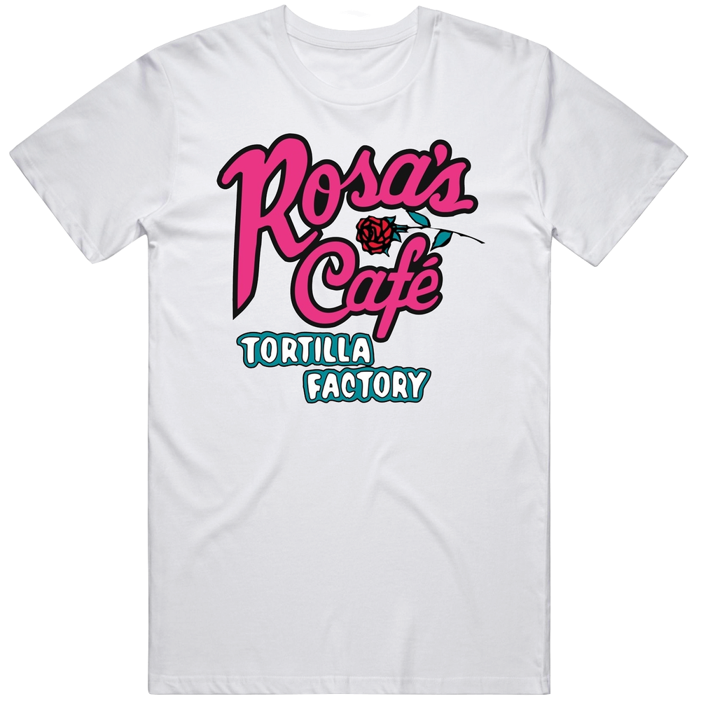 Rosa's Cafe And Tortilla Factory Frisco Texas Restaurant Retro Graphic Unisex Cotton White Classic T Shirt