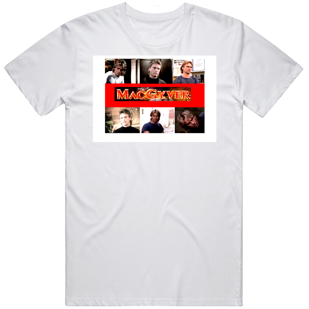 Macgyver Retro Tv Show Retro Graphic Unisex Cotton White Classic T Shirt