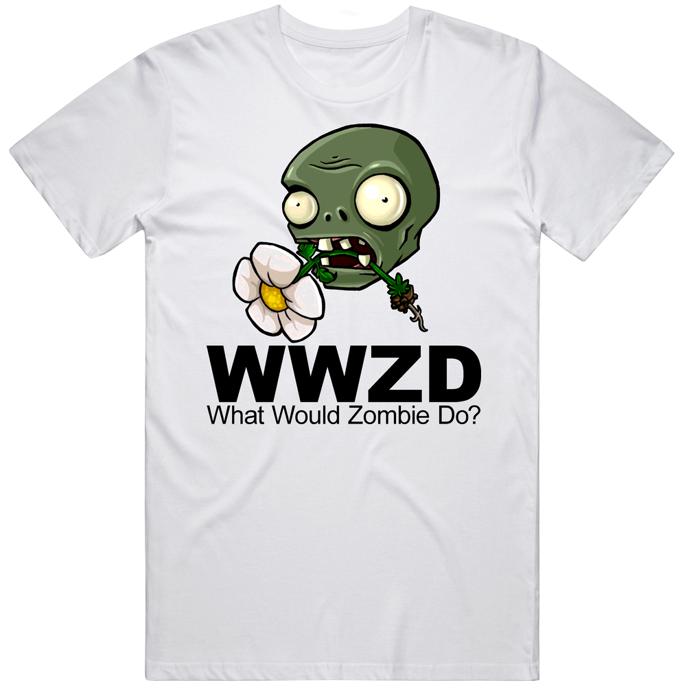 Wwjd Zombie Do Funny Retro Graphic Unisex Cotton White Classic T Shirt