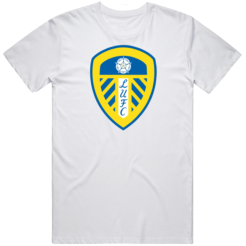 Leeds United F.c. Badge Football Soccer Club Uk Premier League Biesla White Retro Graphic Unisex Cotton White Classic T Shirt Leeds United F.c. Badge Football Soccer Club Uk Premier League Biesla White Retro Graphic Unisex Cotton White Classic T Shirt