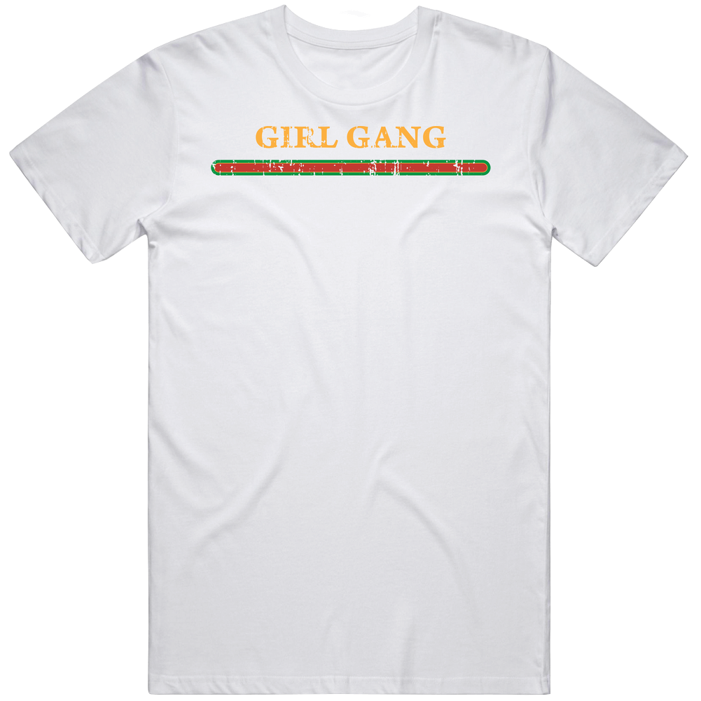 Girl Gang Cool Gift  Retro Graphic Unisex Cotton White Classic T Shirt