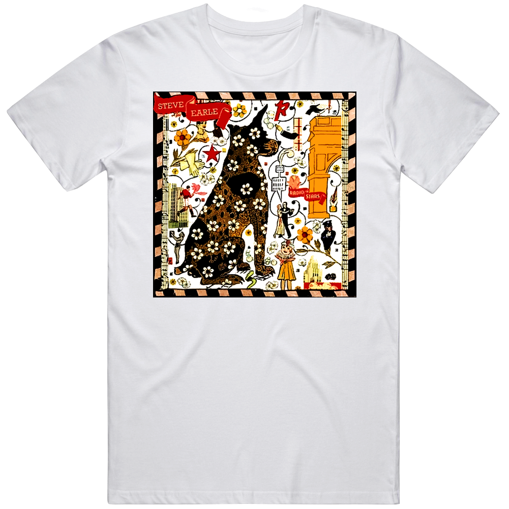 Steve Earle Music Folk Singer  Retro Graphic Unisex Cotton White Classic T Shirt