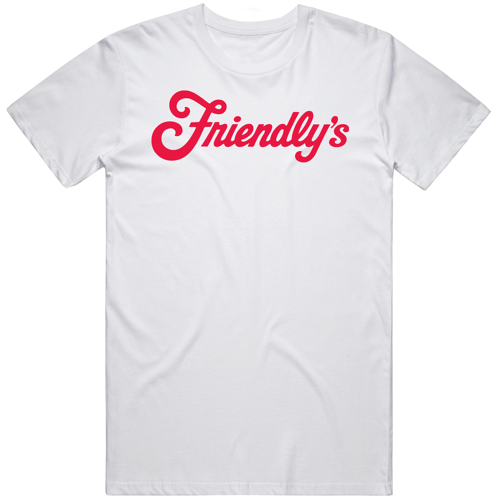 Friendlys Ice Cream Logo Retro Graphic Unisex Cotton White Classic T Shirt