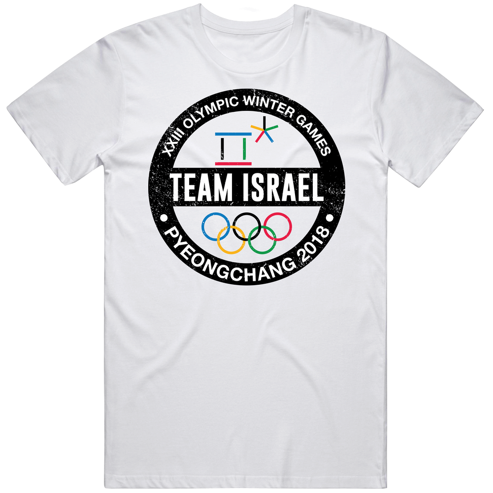 Team Israel Pyeongchang 2018 Winter Olympic Games Country Fan Retro Graphic Unisex Cotton White Classic T Shirt