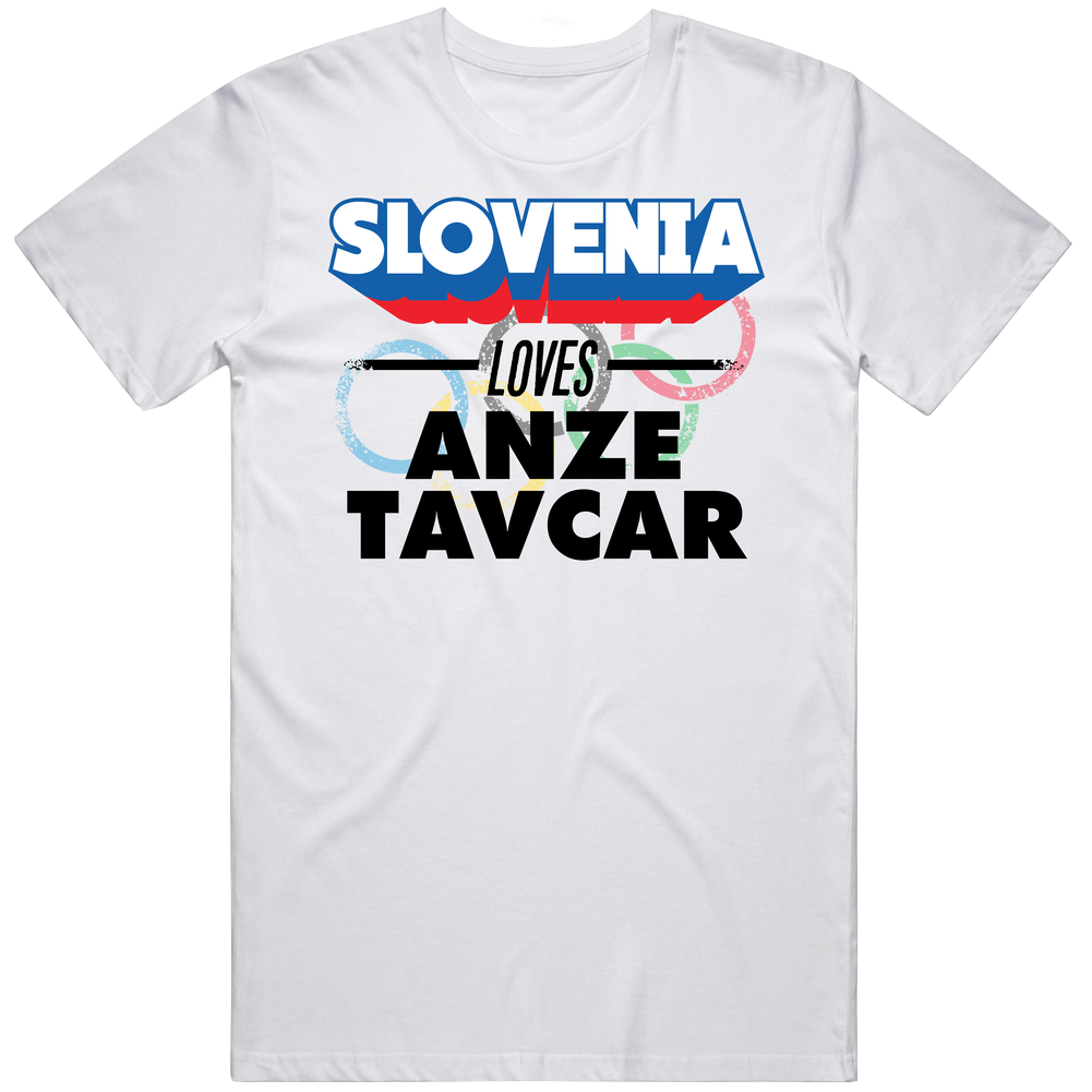 Slovenia Loves Anze Tavcar Swimming 100 M Freestyle Olympics Retro Graphic Unisex Cotton White Classic T Shirt