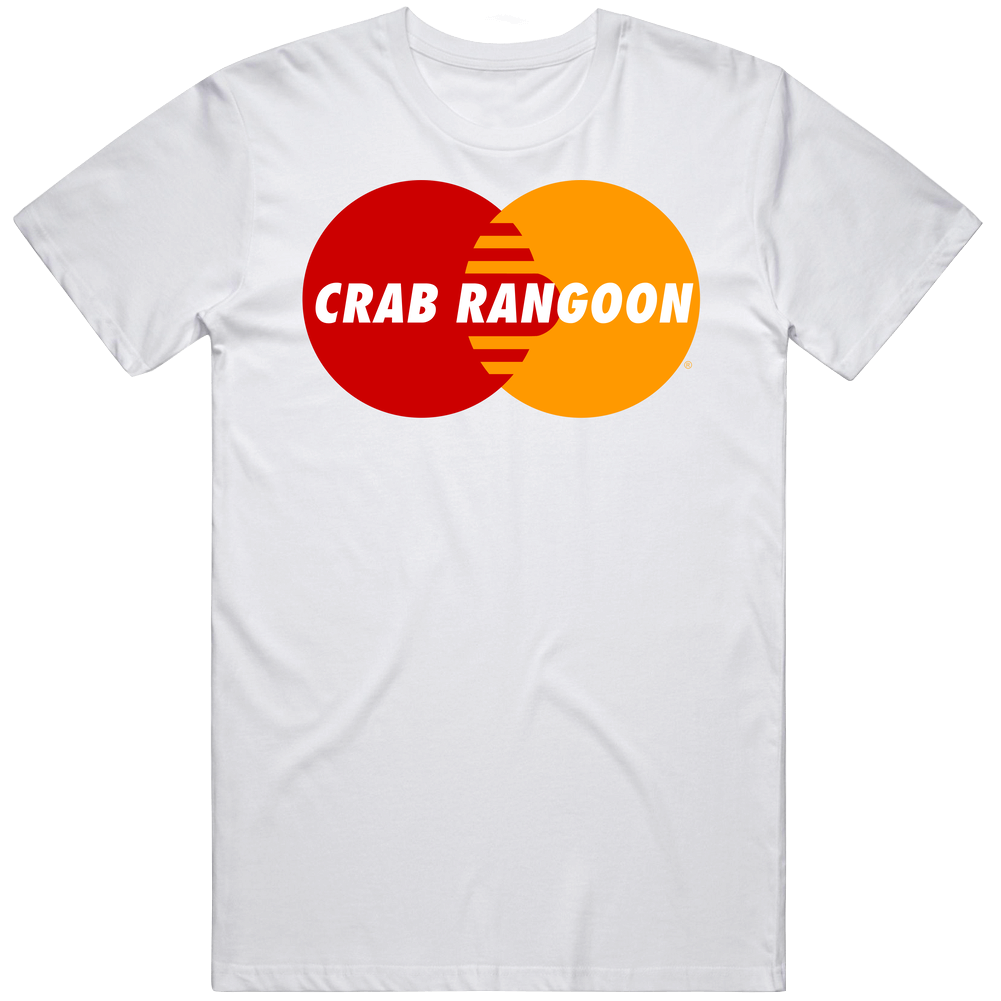 Crab Rangoon Lover Mastercard Parody Funny Gift Retro Graphic Unisex Cotton White Classic T Shirt