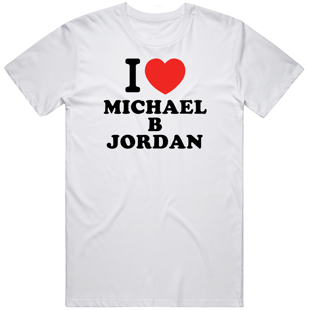 I Heart Michael B Jordan Action Movie Star Actor Fan Retro Graphic Unisex Cotton White Classic T Shirt