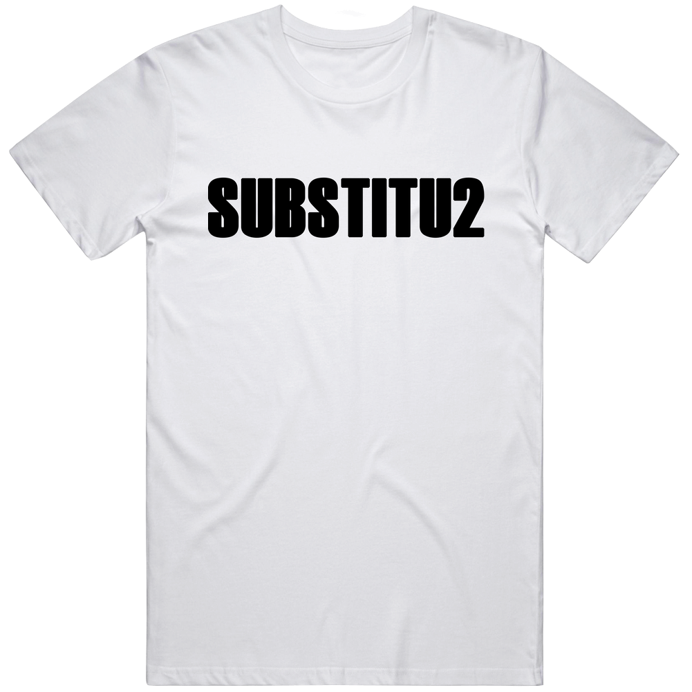 Substitu2 - Chris Martin/u2 Inspired Retro Graphic Unisex Cotton White Classic T Shirt