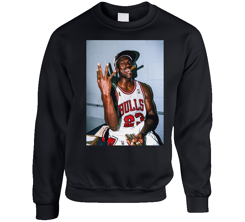 Michael Jordan Smoking Cigar sweater Crewneck Sweatshirt