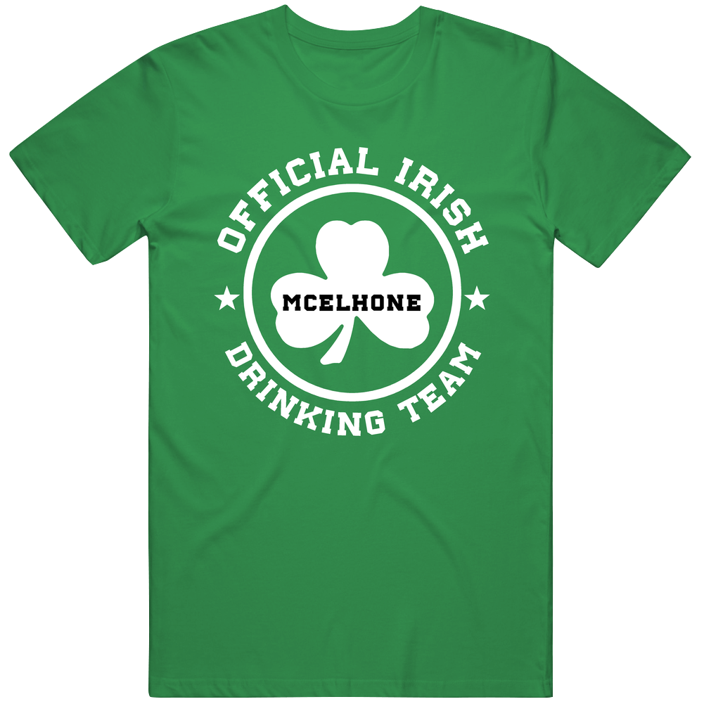 Mcelhone Drinking Team Clover Ireland Irish St Patricks Day Ireland Classic Cotton T Shirt