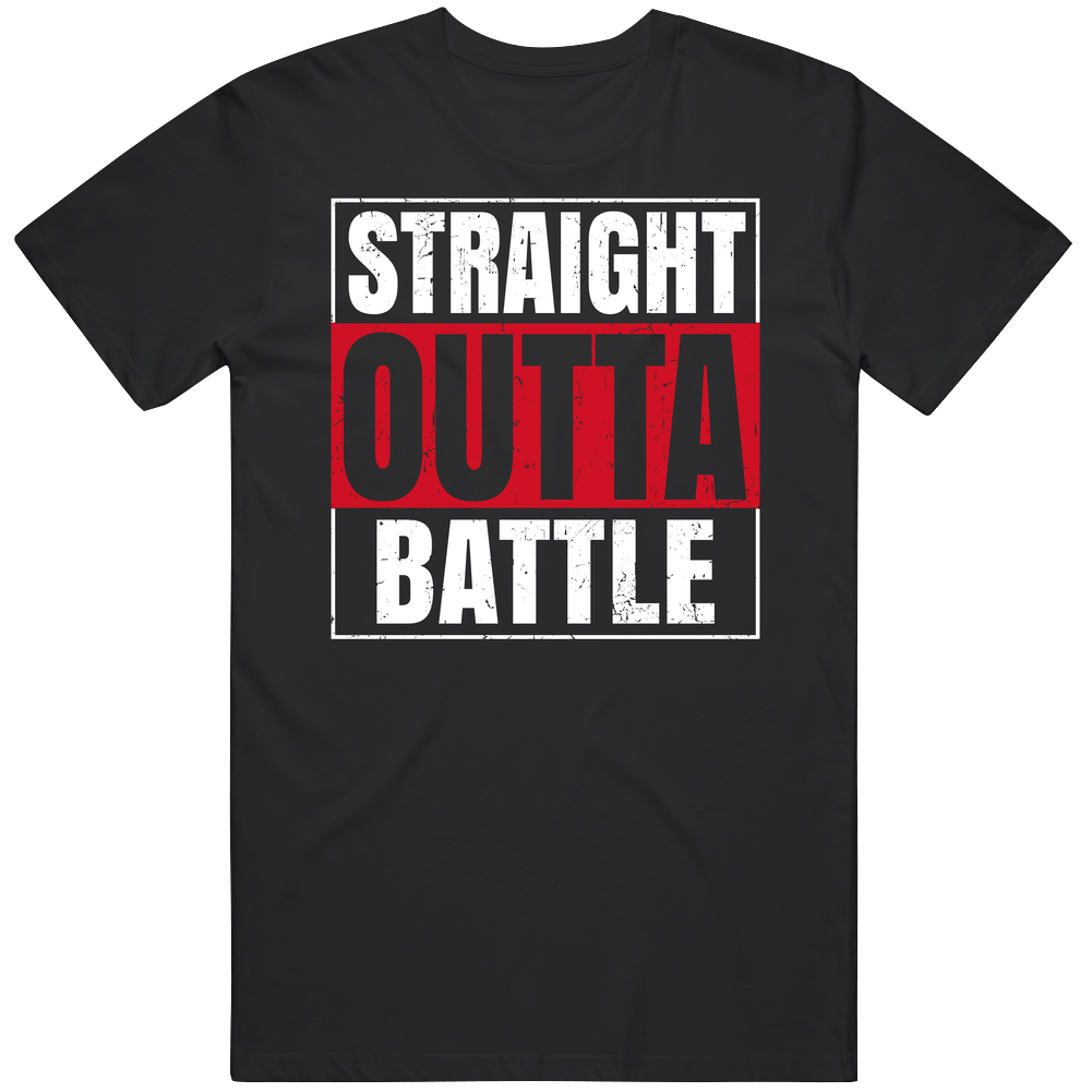 Straight Outta Battle England City Grunge Parody Classic Cotton T Shirt