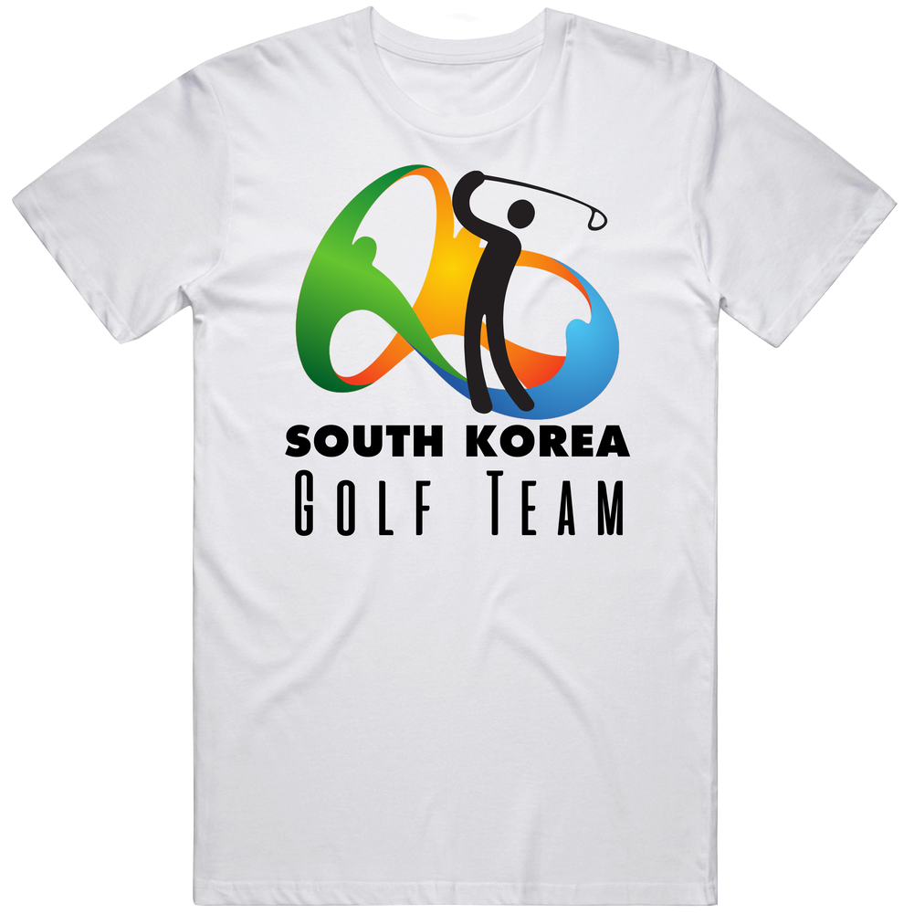South Korea Golf Team Rio 2016 Olympic Event Logo Classic Cotton T Shirt