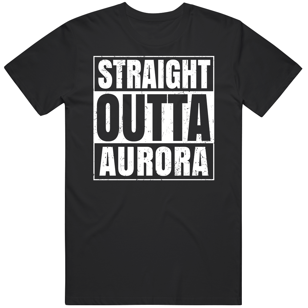 Straight Outta Aurora Maine City Compton Parody Classic Cotton T Shirt