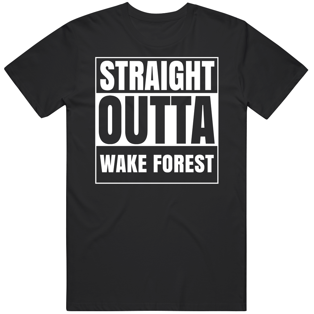 Straight Outta Wake Forest North Carolina City Parody Classic Cotton T Shirt Straight Outta Wake Forest North Carolina City Parody Classic Cotton T Shirt