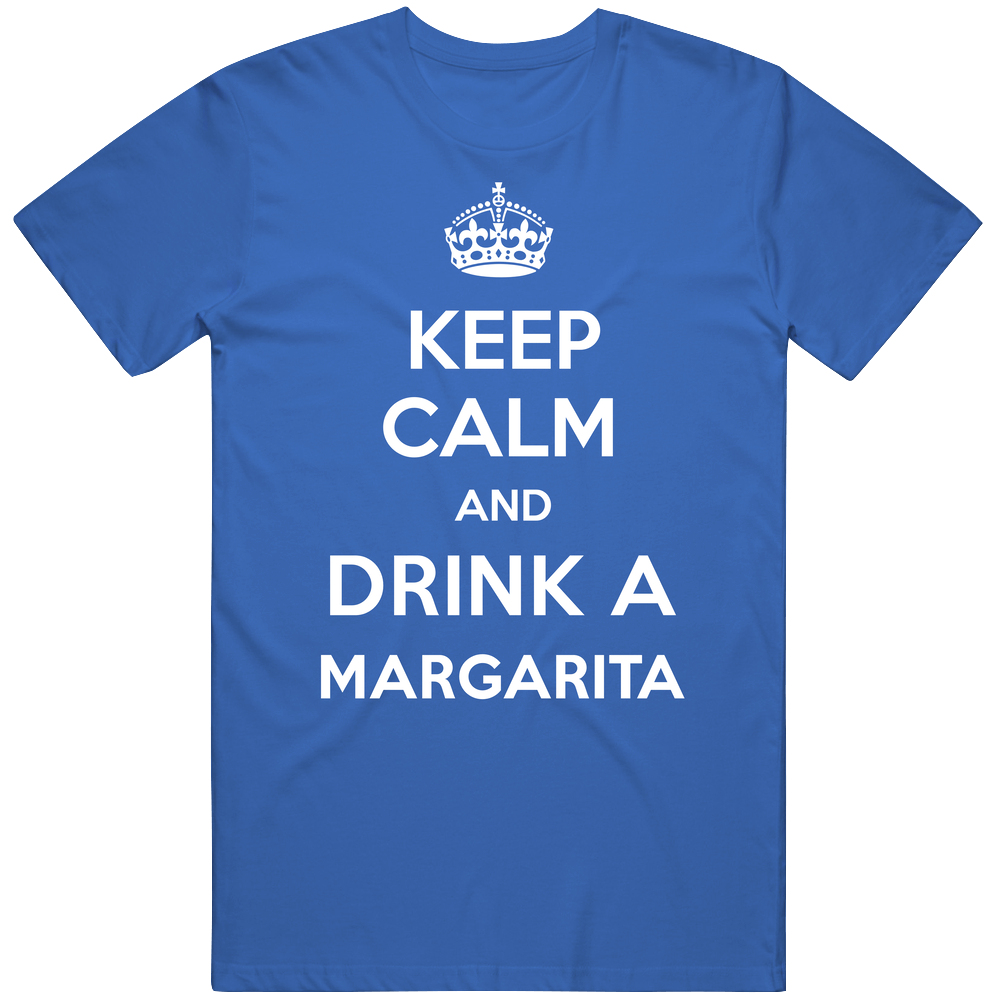 Keep Calm Drink Margarita Funny Parody Classic Cotton T Shirt