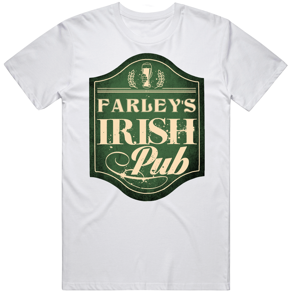 Farley Irish Pub Last Name Custom Beer Drinking St Patricks Day Party Classic Cotton T Shirt