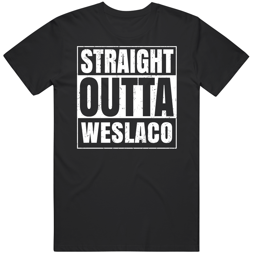 Straight Outta Weslaco High School Funny Graduation Parody Classic Cotton T Shirt