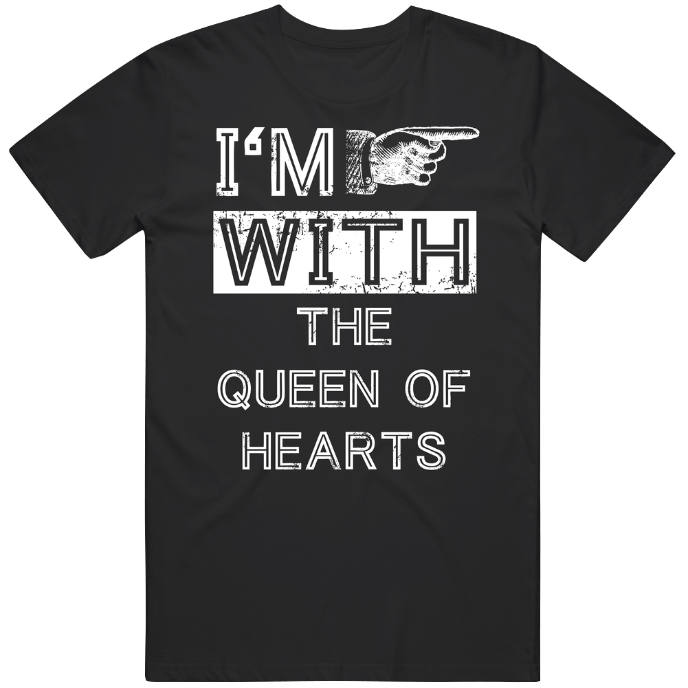 Im With Queen Of Hearts Funny Stupid Couple Costume Halloween Classic Cotton T Shirt