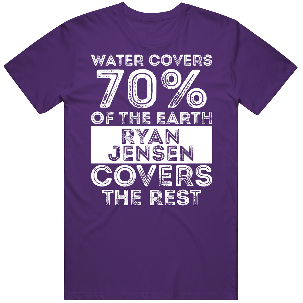 Water Covers Earth Ryan Jensen Baltimore Sports Football Classic Cotton T Shirt