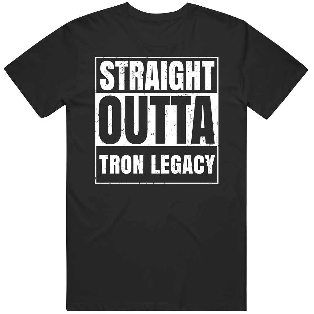 Straight Outta Tron Legacy Favorite Video Game Cool Parody T Shirt Distressed Classic Cotton T Shirt