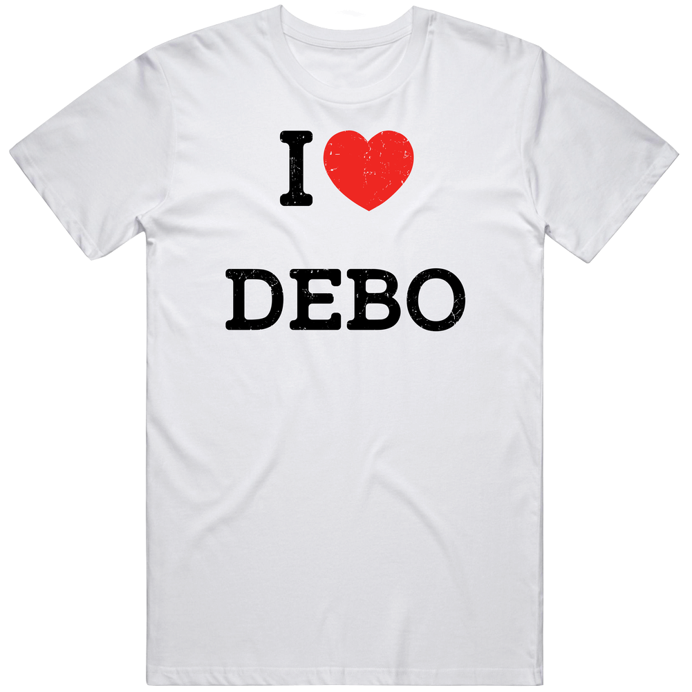 I Love Heart Debo First Name Worn Look Classic Cotton T Shirt I Love Heart Debo First Name Worn Look Classic Cotton T Shirt
