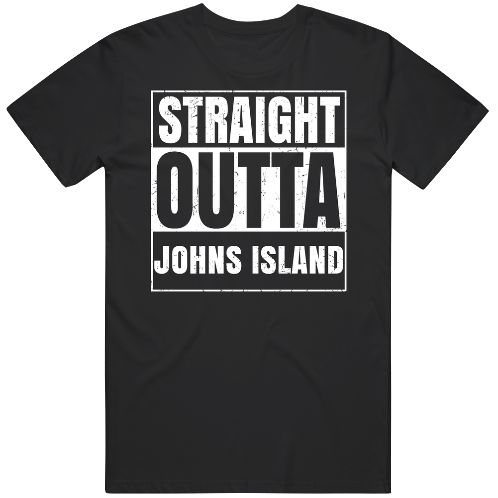Straight Outta Johns Island South Carolina City Compton Parody Grunge Classic Cotton T Shirt