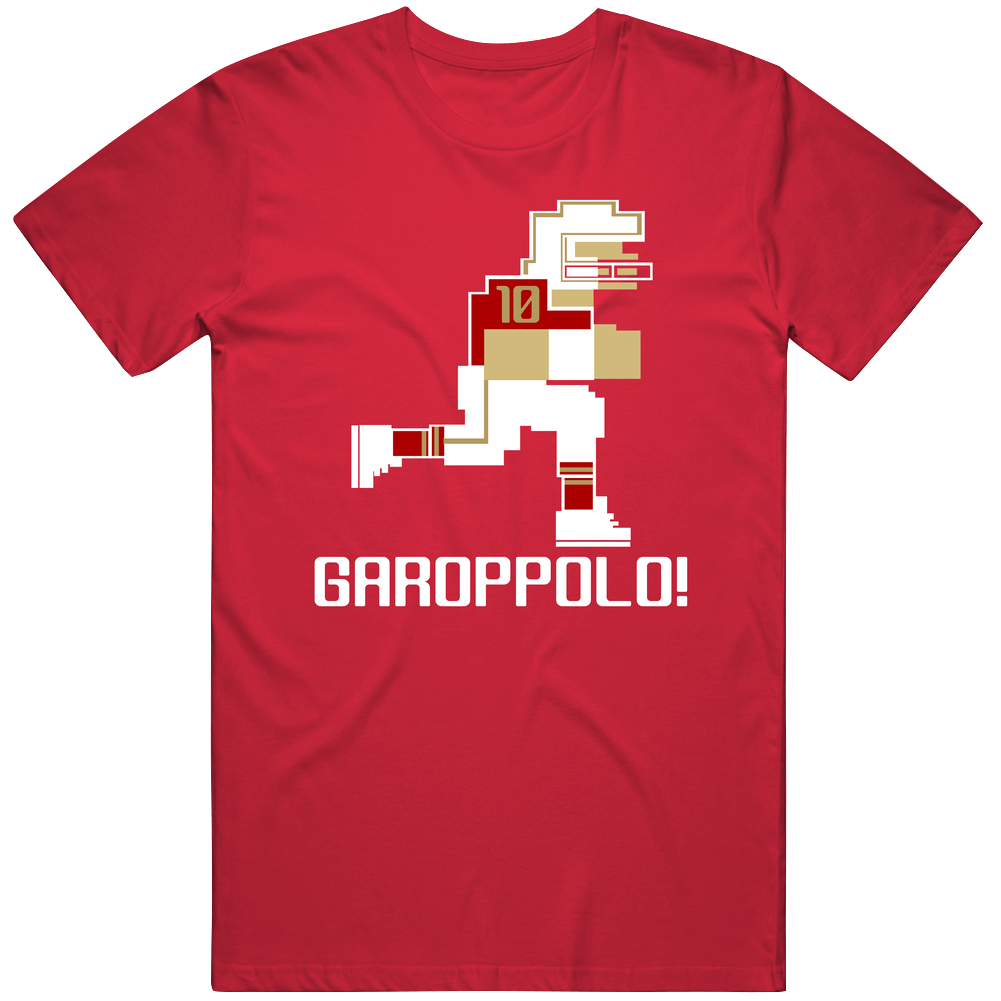 Jimmy Garoppolo # 10 Tecmo Bowl San Francisco Football Athlete Fan Classic Cotton T Shirt
