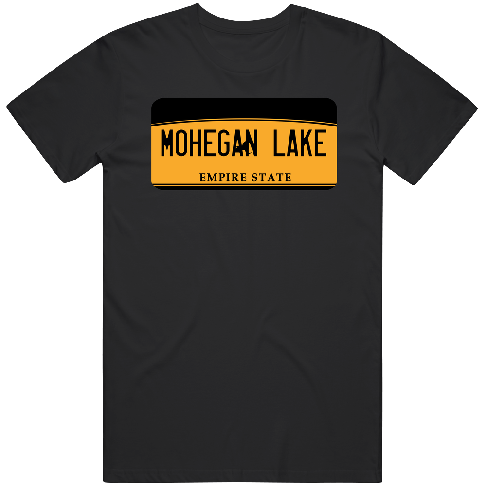 Mohegan Lake New York Custom City License Plate Customizable Mens Soft Cotton Tee T Shirt