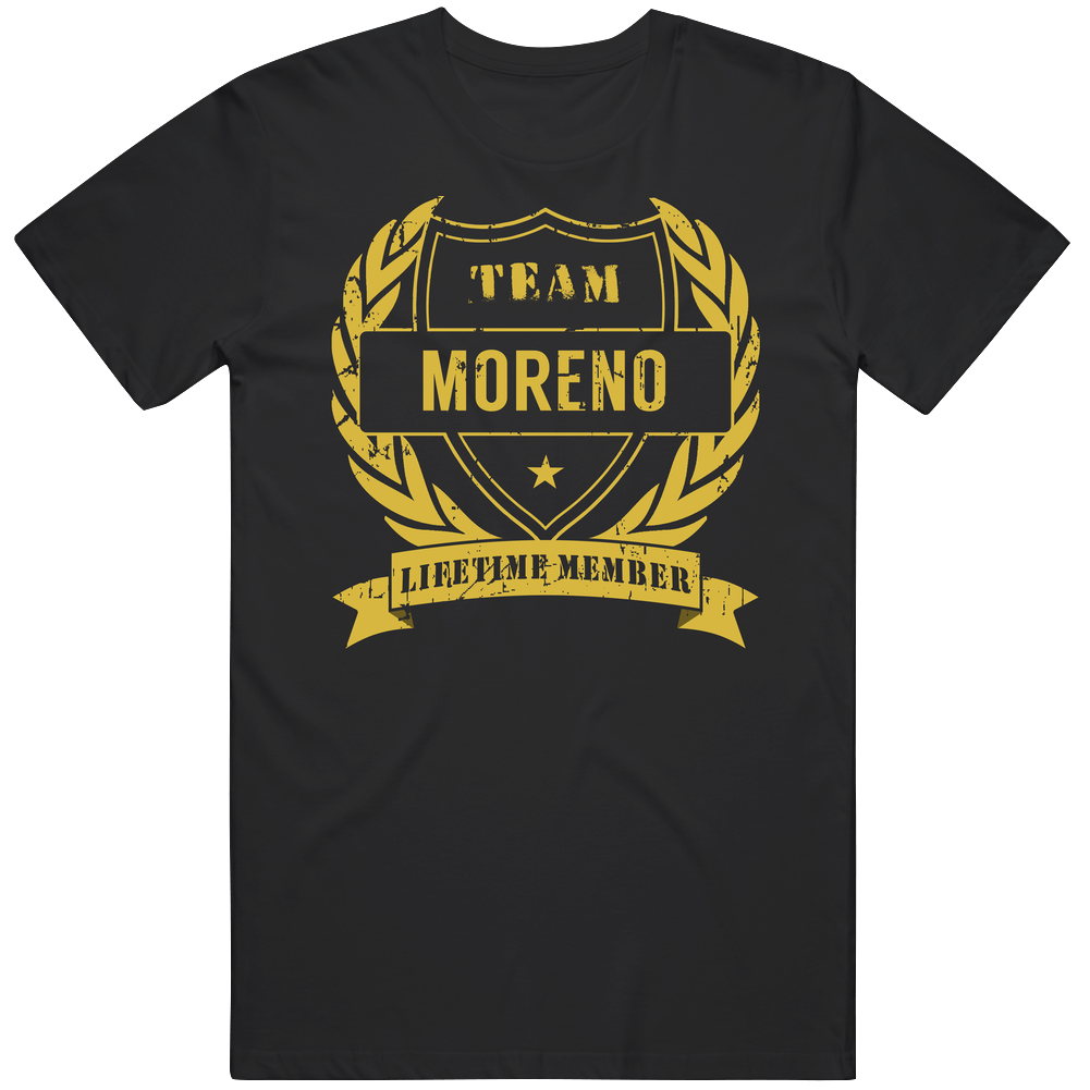 Team Moreno Lifetime Member Last Name Surname Mens Soft Cotton Tee T Shirt Team Moreno Lifetime Member Last Name Surname Mens Soft Cotton Tee T Shirt