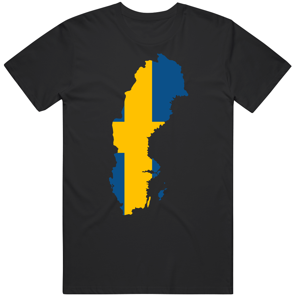 Sweden Country Flag Silhouette Patriotic Nationality Mens Soft Cotton Tee T Shirt