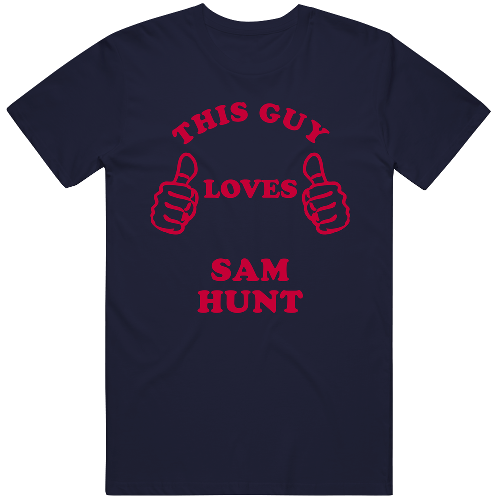 Sam Hunt This Guy Loves Football Sports New England Mens Soft Cotton Tee T Shirt