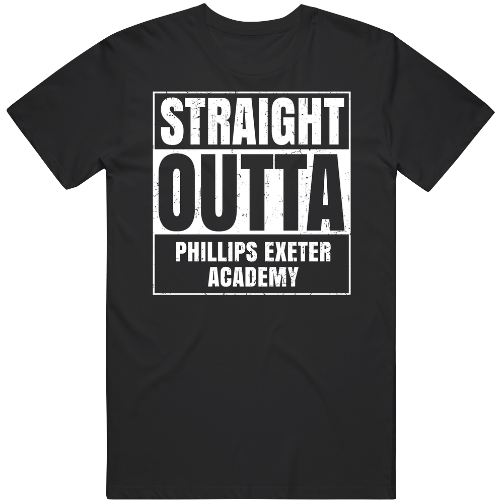 Straight Outta Phillips Exeter Academy Funny Graduation Parody Mens Soft Cotton Tee T Shirt