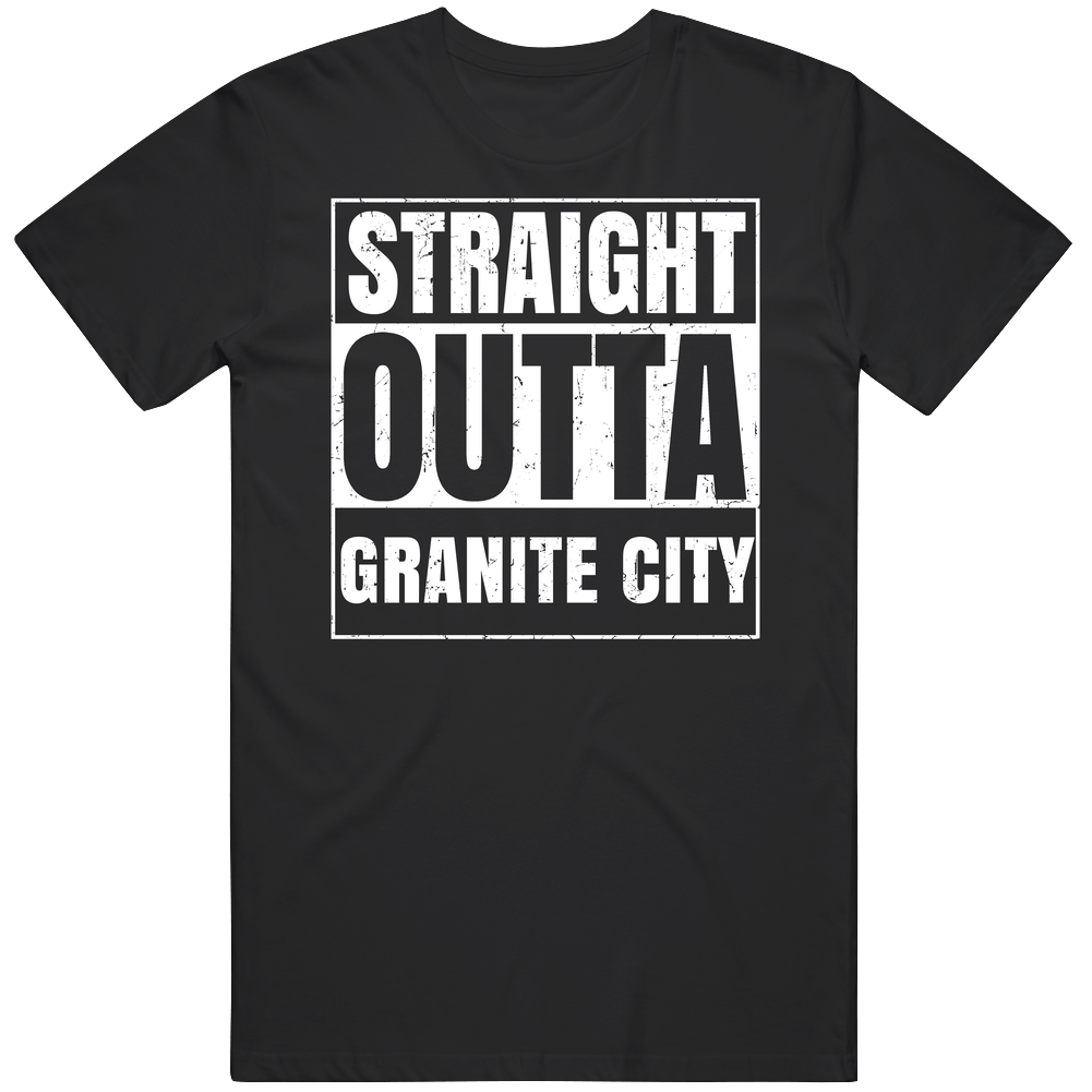 Straight Outta Granite City Illinois City Compton Parody Grunge Mens Soft Cotton Tee T Shirt