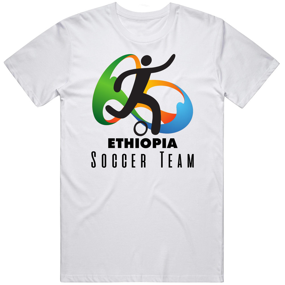 Ethiopia Soccer Team Rio 2016 Olympic Event Logo Mens Soft Cotton Tee T Shirt