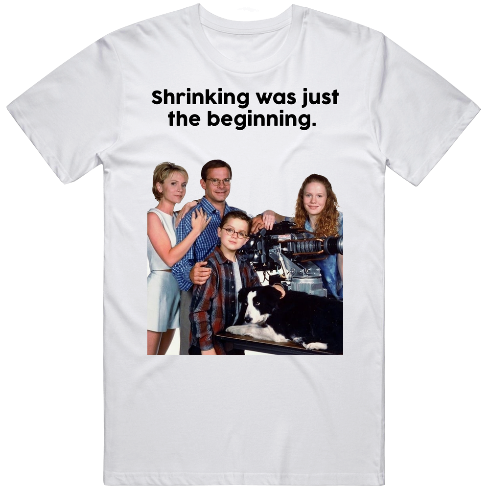 Shrinking Was Just The Beginning Honey I Shrunk The Kids Retro Tv Show Mens Soft Cotton Tee T Shirt Shrinking Was Just The Beginning Honey I Shrunk The Kids Retro Tv Show Mens Soft Cotton Tee T Shirt