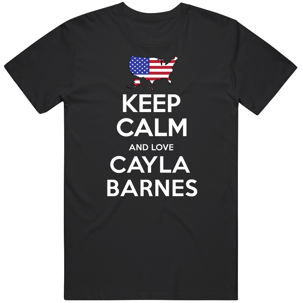 Keep Calm And Love Cayla Barnes Ice Hockey Usa 2018 Winter Olympic Team Mens Soft Cotton Tee T Shirt