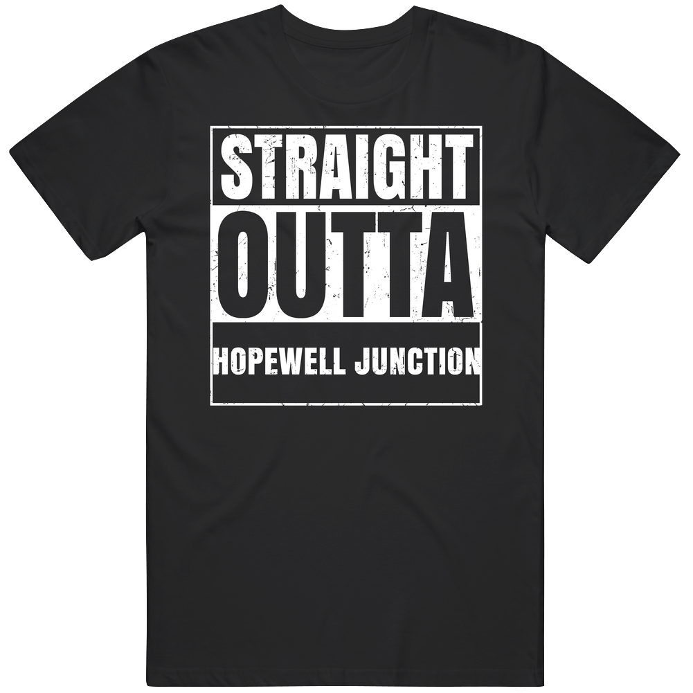 Straight Outta Hopewell Junction New York City Compton Parody Grunge Mens Soft Cotton Tee T Shirt