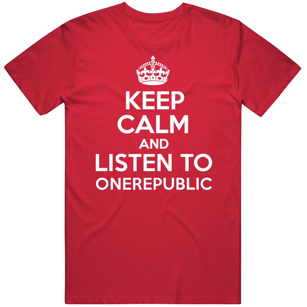Keep Calm And Listen To Onerepublic Radio Program Mens Soft Cotton Tee T Shirt