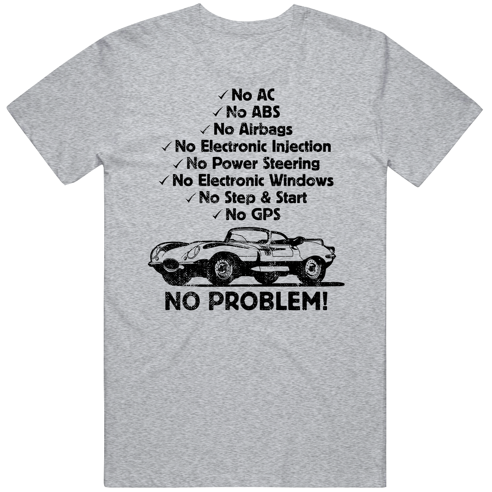 1957 Jaguar Xkss No Problem Vintage Car Mens Soft Cotton Tee T Shirt 1957 Jaguar Xkss No Problem Vintage Car Mens Soft Cotton Tee T Shirt