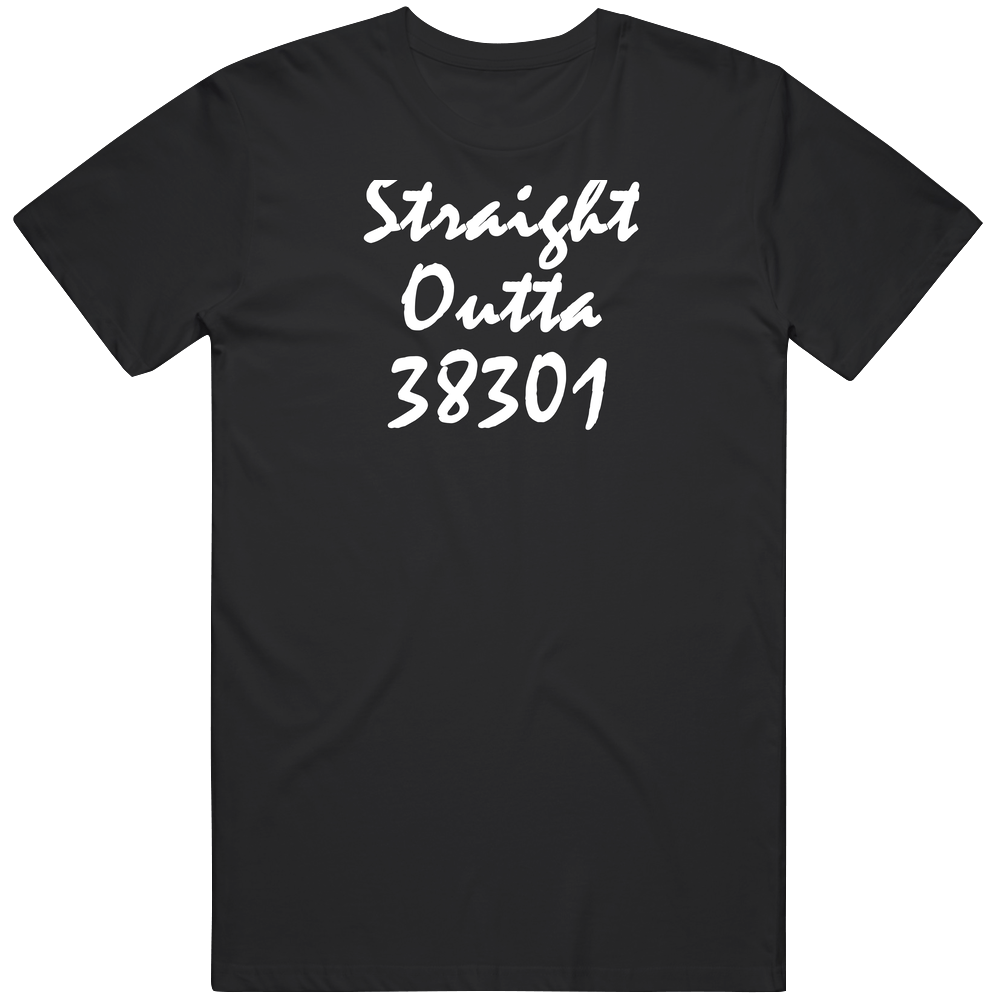 Straight Outta 38301 Jackson Tn Nwa Zip Code Rap Parody Mens Soft Cotton Tee T Shirt