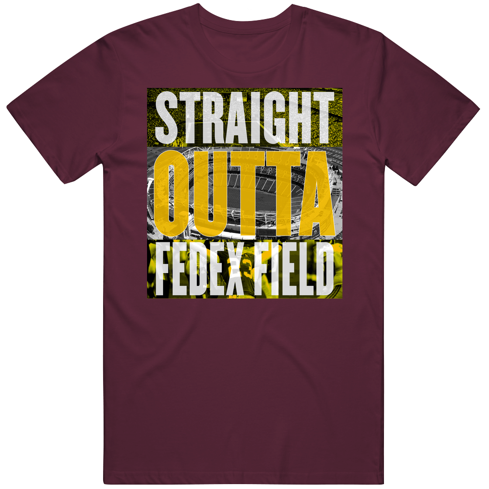 Washington Fedex Field Straight Outta Stadium Football Fan Mens Soft Cotton Tee T Shirt