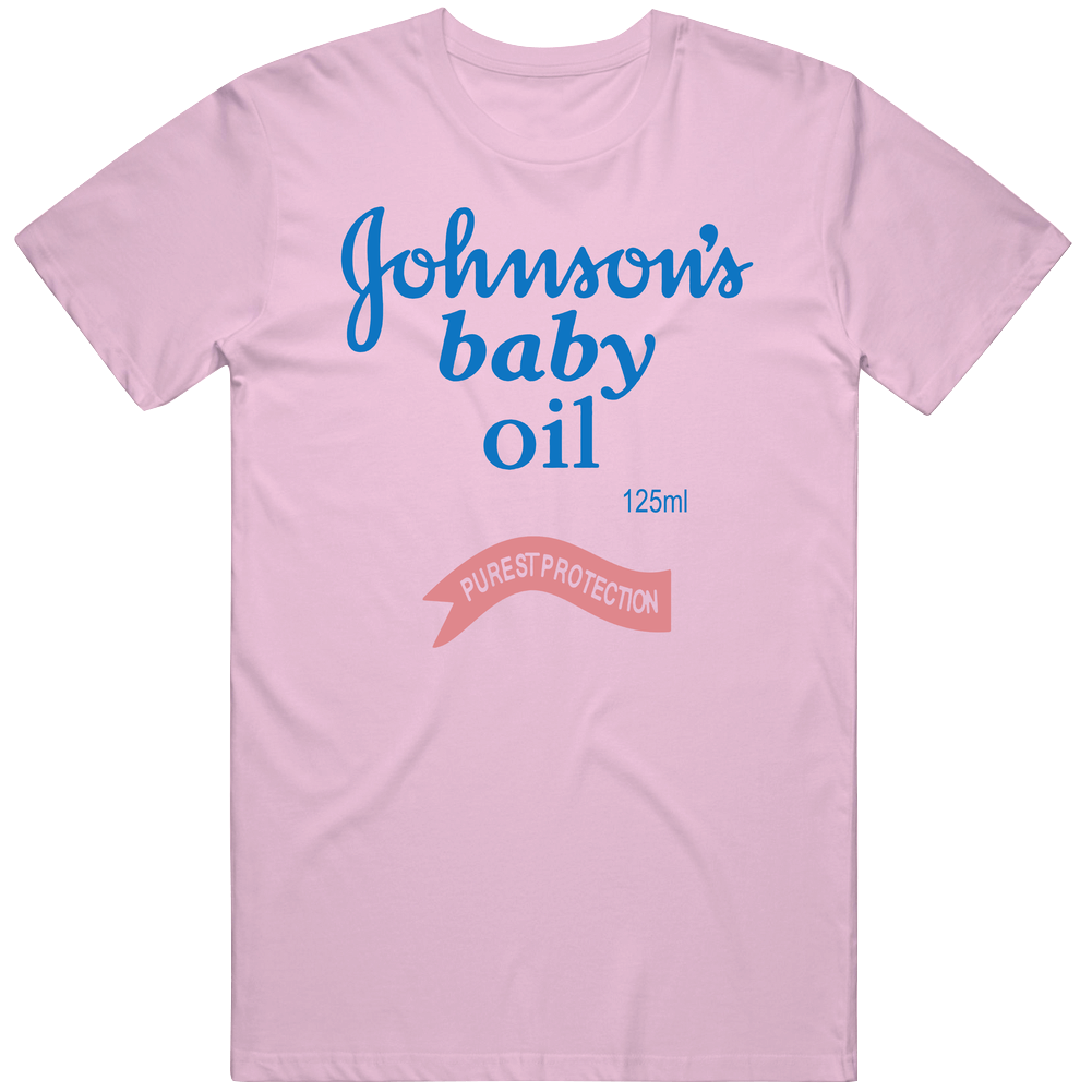 Johnson's Baby Oil Purest Protection Mens Soft Cotton Tee T Shirt