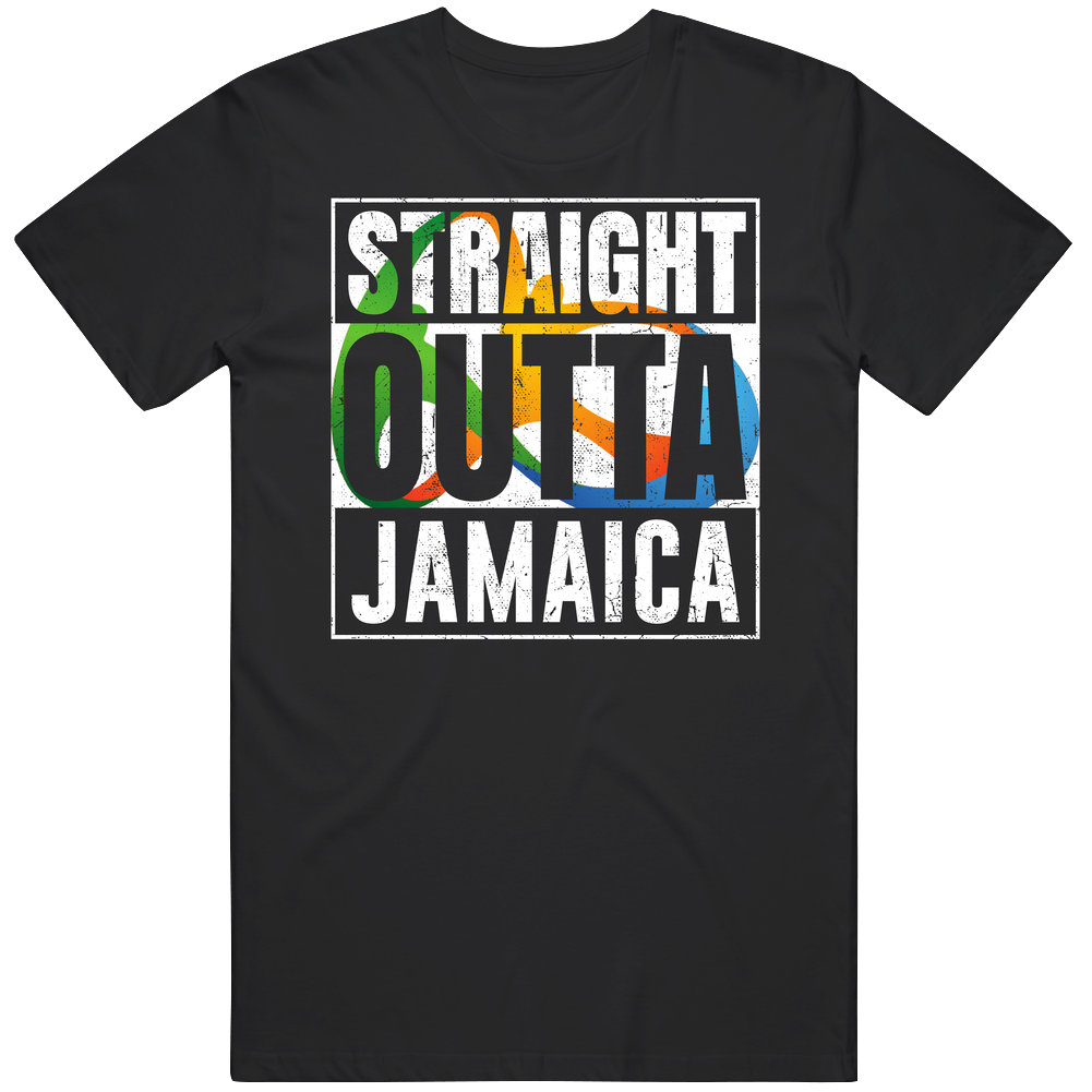 Straight Outta Jamaica Rio 2016 Olympic Country Team Fan Mens Soft Cotton Tee T Shirt