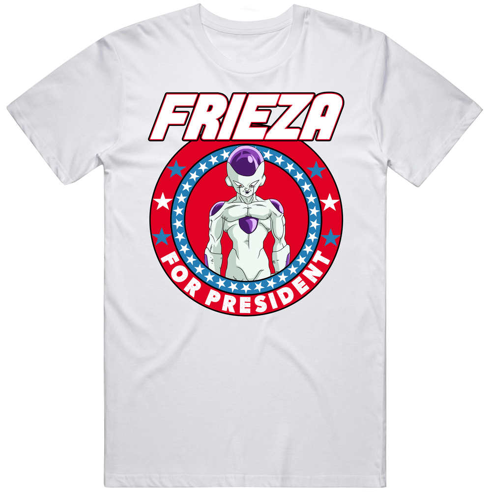Frieza Dragon Ball Z For President Tv Show Villain Fan Mens Soft Cotton Tee T Shirt Frieza Dragon Ball Z For President Tv Show Villain Fan Mens Soft Cotton Tee T Shirt