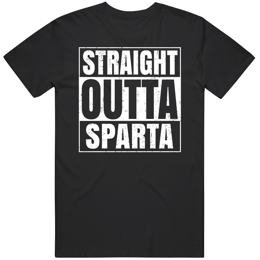 Straight Outta Sparta Wisconsin City Compton Parody Grunge Mens Soft Cotton Tee T Shirt