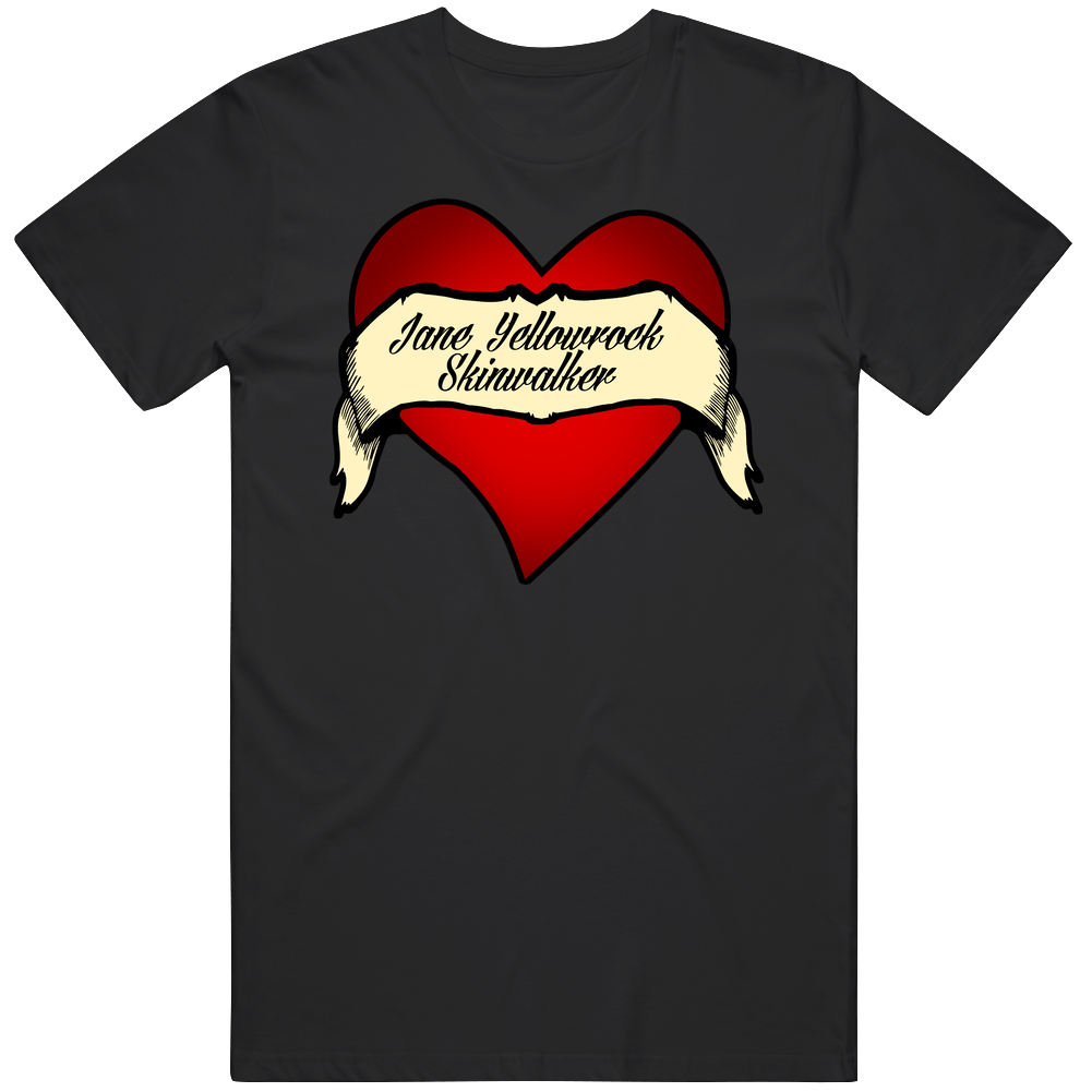Jane Yellowrock Skinwalker Heart Tattoo Favorite Novel Character Fan Mens Soft Cotton Tee T Shirt
