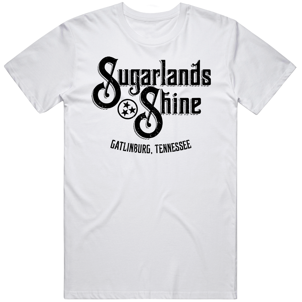 Sugarlands Shine Moonshine Tennessee Whiskey Label Logo Mens Soft Cotton Tee T Shirt
