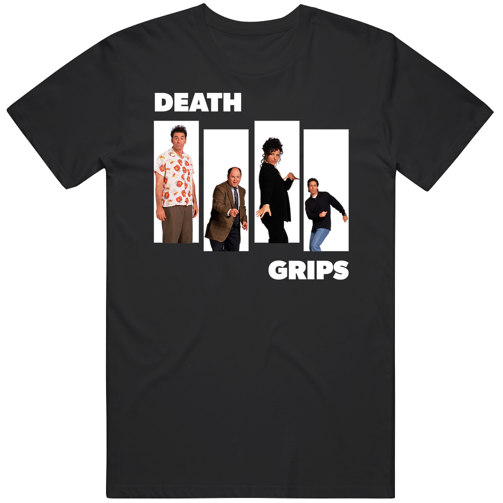 Death Grips Black Flag Seinfeld Parody Mens Soft Cotton Tee T Shirt Death Grips Black Flag Seinfeld Parody Mens Soft Cotton Tee T Shirt