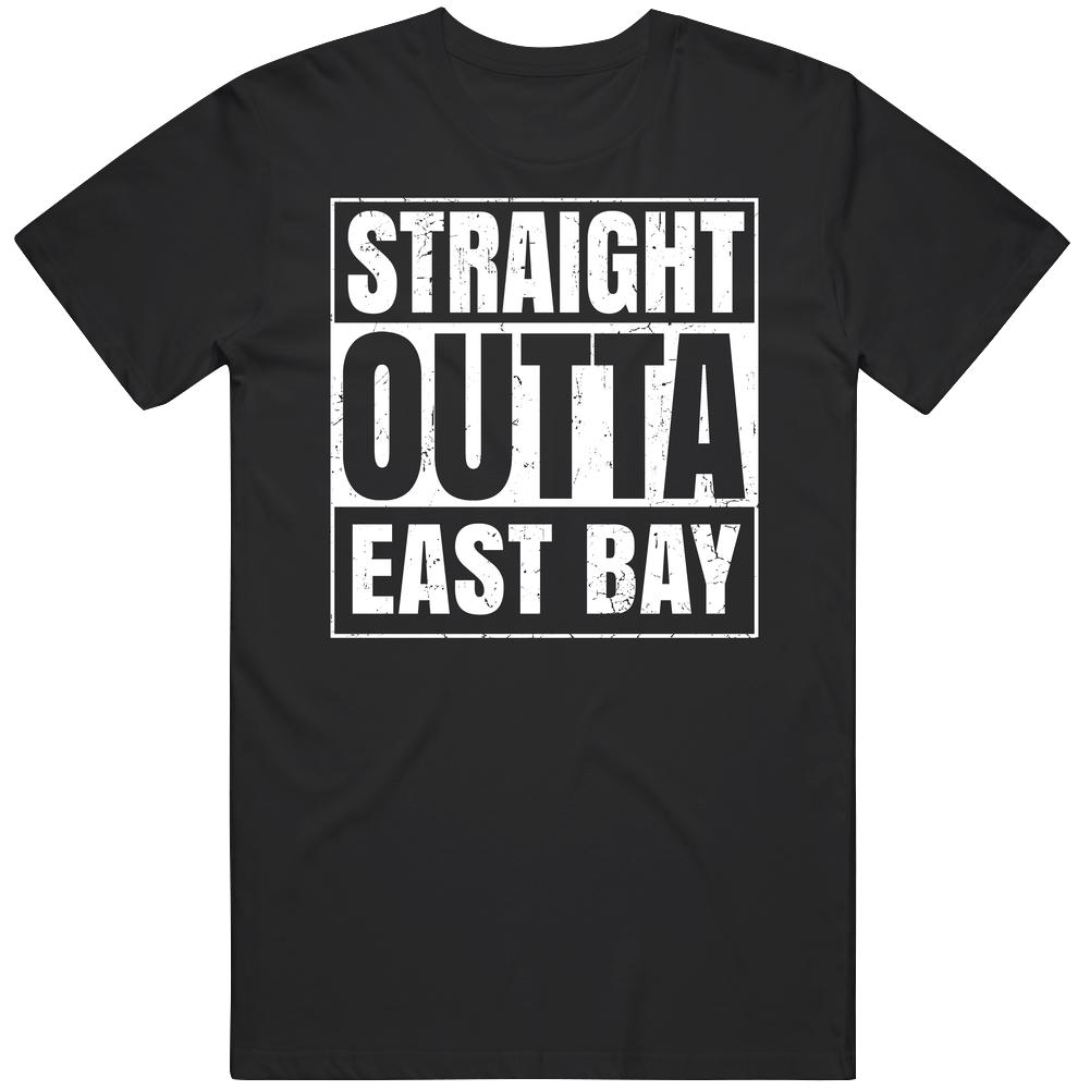 Straight Outta East Bay High School Funny Graduation Parody Mens Soft Cotton Tee T Shirt